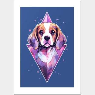 Beagle Dog Flowers Posters and Art